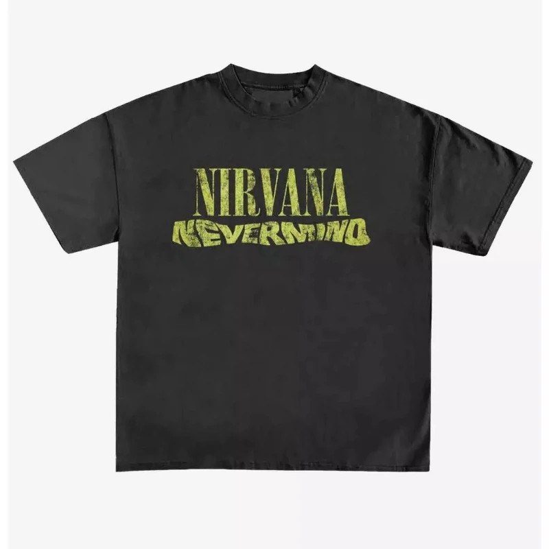 Nirvana Nevermind Money graphics 100%cotton unisex shirt O-neck Short Sleeve men's Women's fashion hip-hop T-shirt fan gifts
