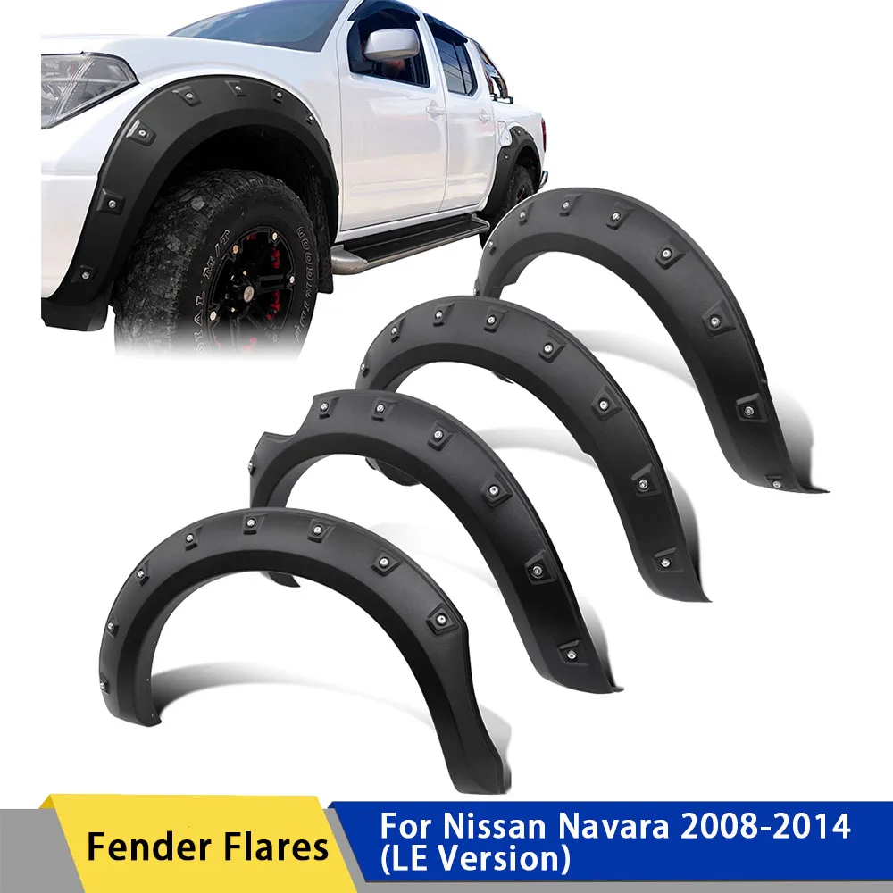 Wheel Arch For Nissan Navara 2008 2009 2010 2011 2012 2013 2014 year SE Version Fender Flares Set Mudguards 4X4 Car Accessories