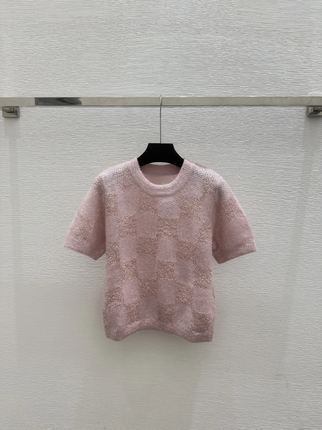 Early Autumn New High-Quality Fashionable Casual Sequined Round Neck Knitted Short-Sleeve Women's 2026