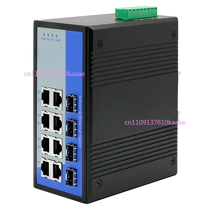 

UOTEK 12 Ports Full Gigabit SFP Unmanaged Ethernet Switch Supports Power Alarm Function IP40 Protection UT-60012G-8GT4GP-BNF