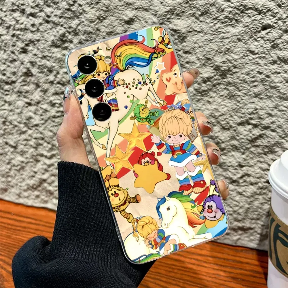 Cute Rainbow Brite Phone Case Silicone Case For Samsung S30,S23,S21,S22,S20 Ultra,S20 FE lite,S10,S9,S8 PIus Cover Clear