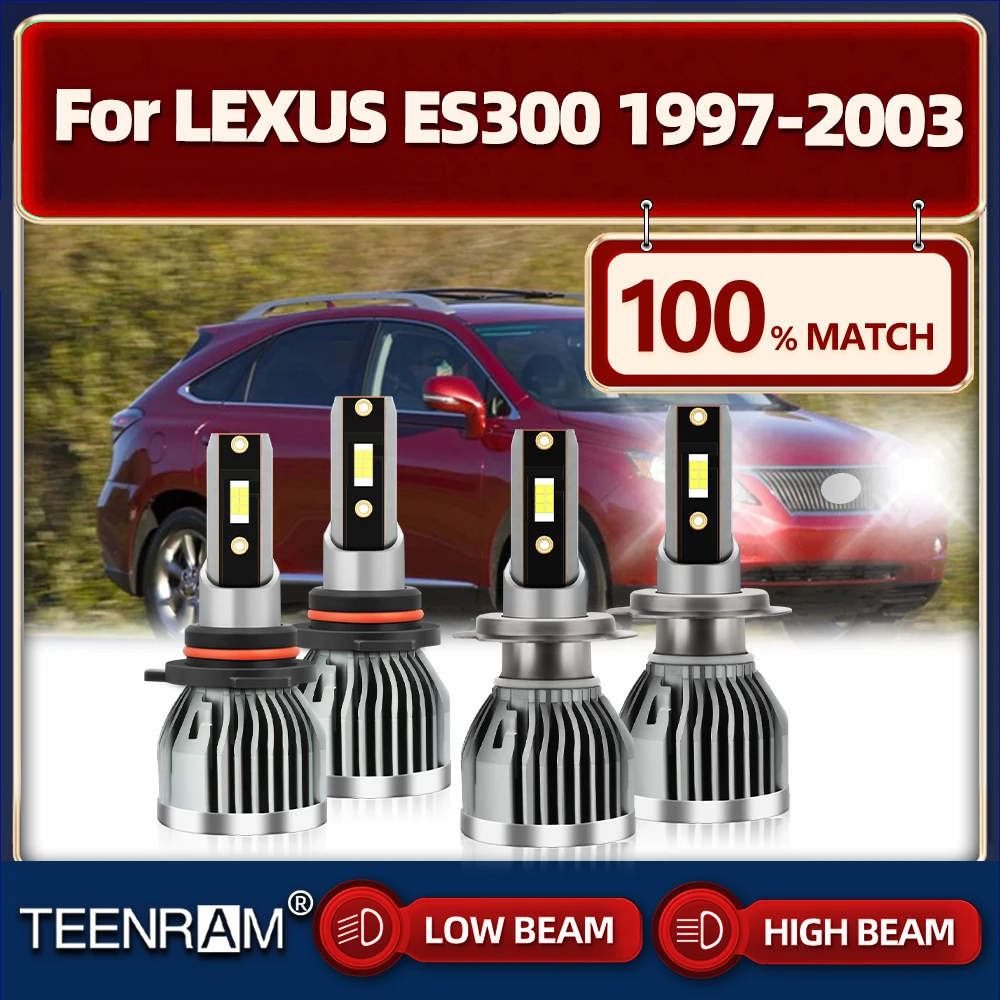 

40000LM Canbus LED Lights 240W Turbo Car Headlight Bulbs 6000K White 12V For LEXUS ES300 1997 1998 1999 2000 2001 2002 2003