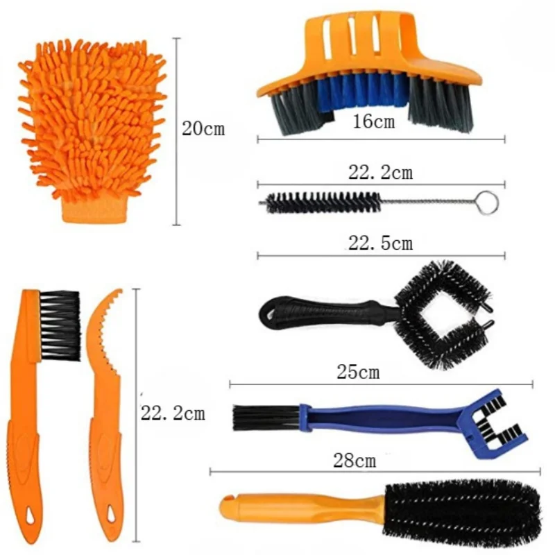 Bike Cleaning Kit Bicycle Chain Cleaner Scrubber Brushes Mountain Bike Wash Tool Set Cycling Bicycle Repair Tools Accessories