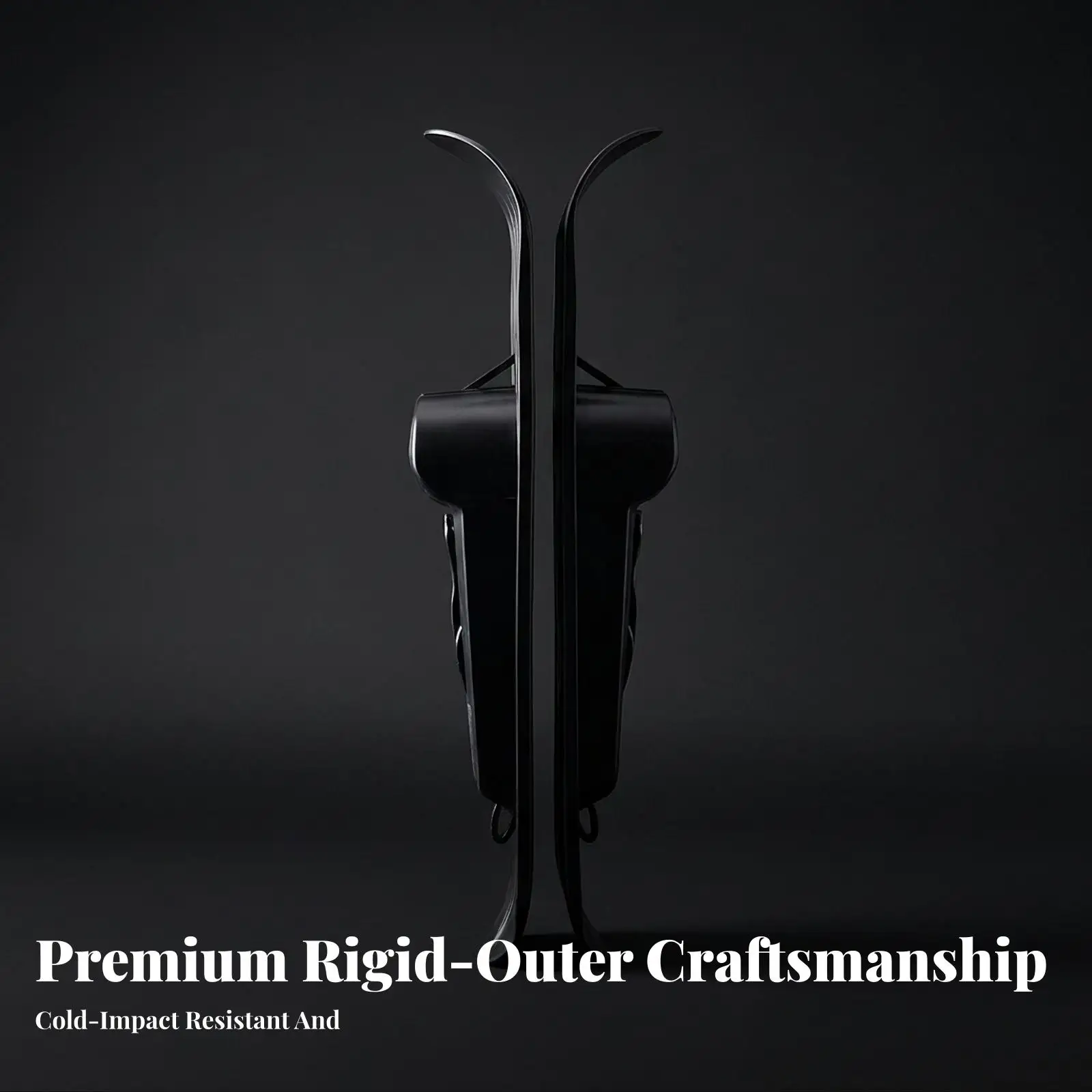Molded Ski Plates with Mounting Hardware | Upturned Front Ends, flat base Surfaces, Snow Ski Attachment, for Winter Transport