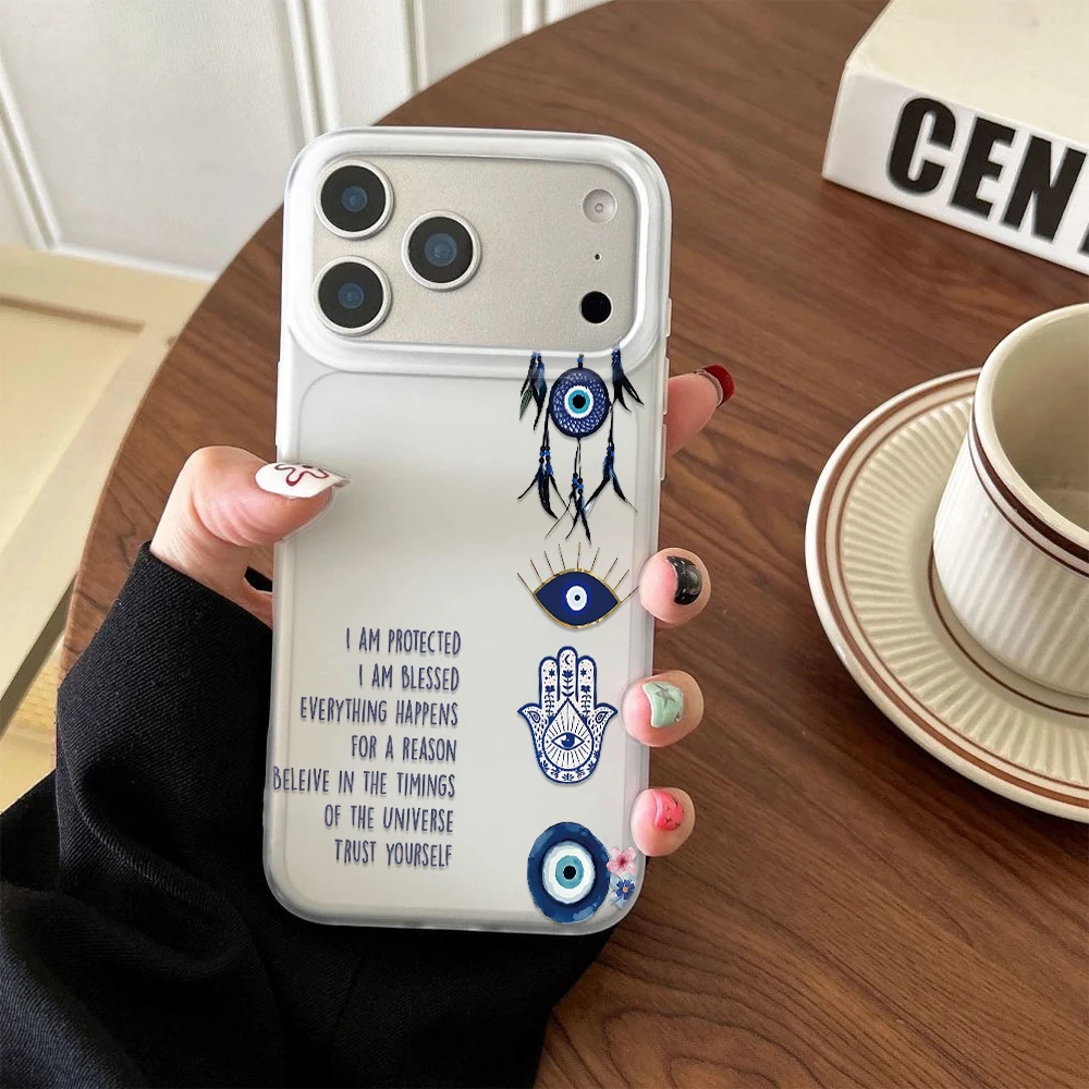 Vente Flash : Coque de téléphone rigide en plastique pour femmes, motif œil maléfique et hamsa, style bohème, pour iPhone 13 14 12 17 16 11 17 Air 15 Pro Max