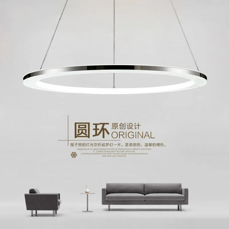 

Modern led pendant lights Remote Circle ring lamp abajour luminaria luster for dining living room bedroom kitchen