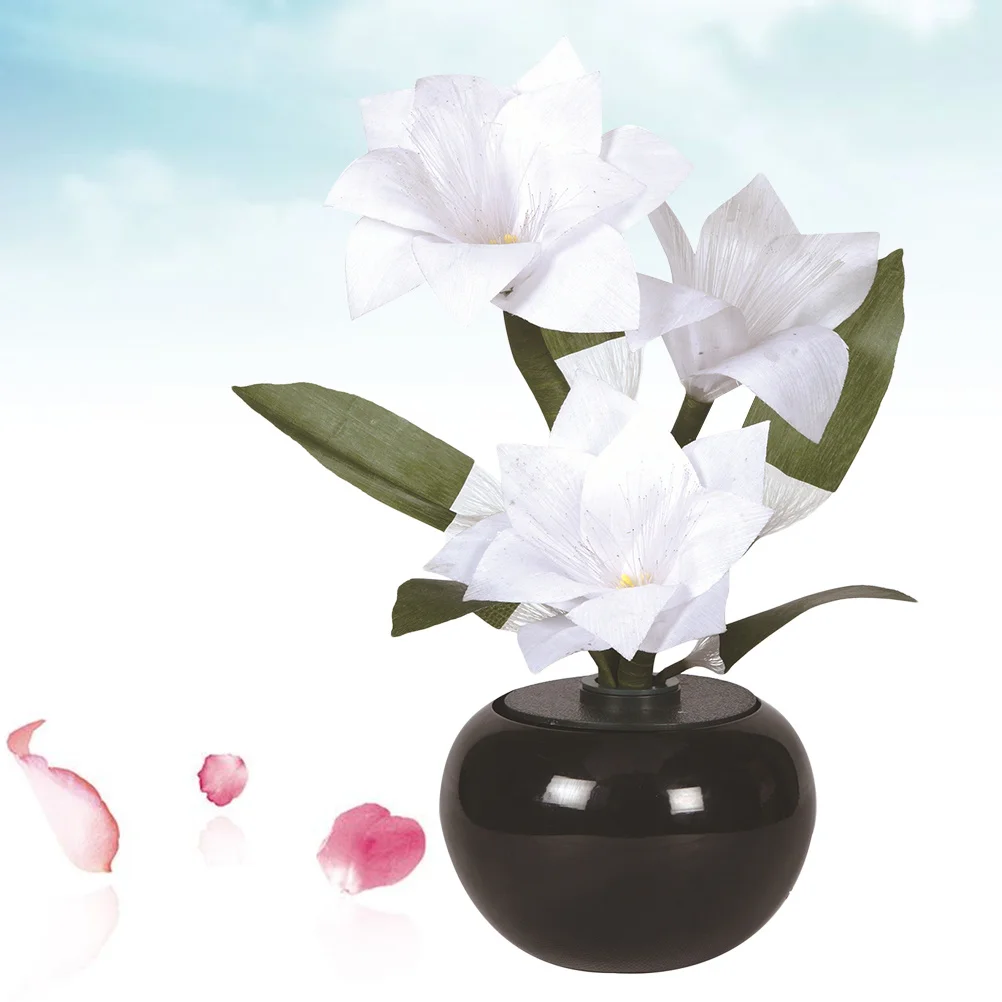 مصباح زهرة بصري Led تغيير لون زهرية ضوء للمنزل الألياف البصرية زهرة ديكور عطلة الإضاءة الاتحاد الأوروبي التوصيل الأبيض