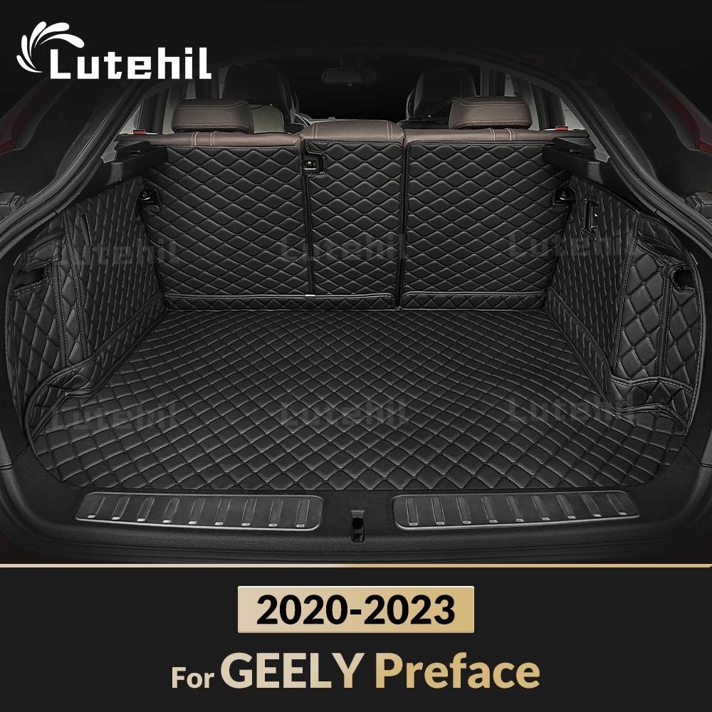 

Для GEELY Preface 2020 2021 2023, авто полное покрытие, коврик для багажника Lutehil, чехол для багажника автомобиля, подкладка для багажника, аксессуары для интерьера