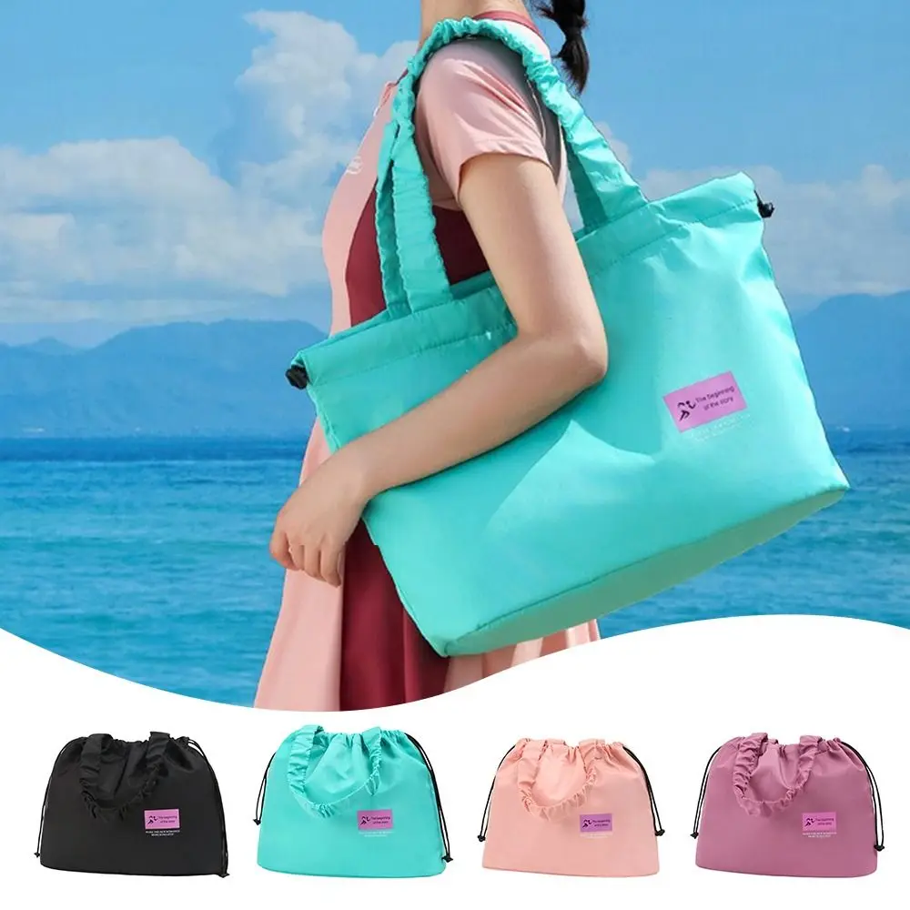 

Dry Wet Separation Swimming Bag Waterproof Adjustable Beach Backpack Cartoon Pattern Large Capacity Toiletry Storage Bag