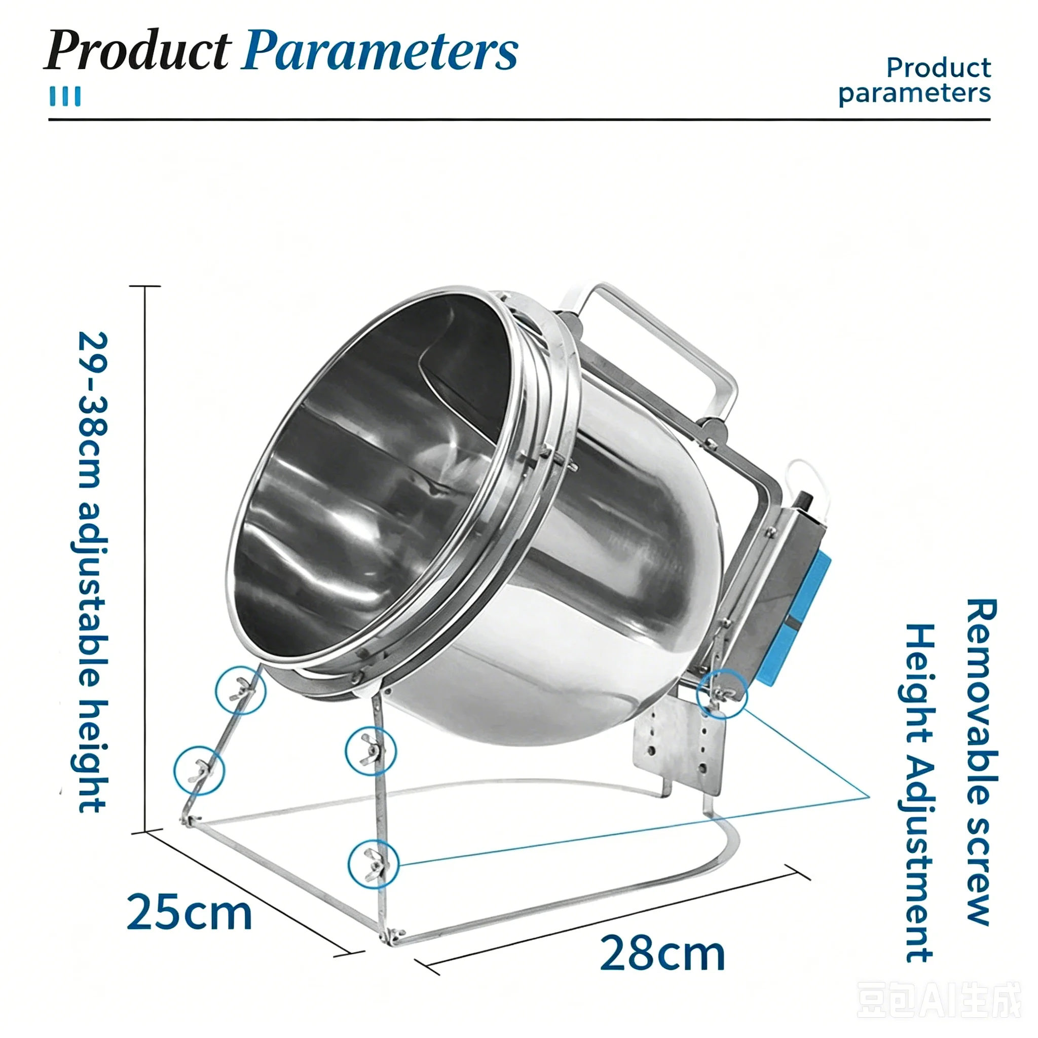 Stainless Steel Auto Rotating BBQ Cooking Machine, Household Large Capacity Automatic Frying Roaster, Lazy Intelligent Kitchen &