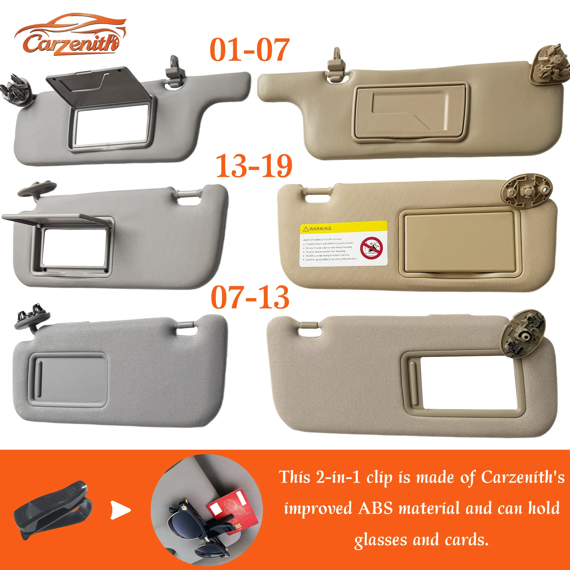 Sun Visor For Toyota Corolla E120 E140 E180 2001-2019 Auris Altis Car Left Sunvisor Right Side Sunshade Accessories Replacement
