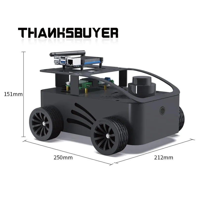 ROS2 V550 4WD Version ROS Robot Robotic Car Kit LubanCat4 8GB Development Board with Depth+RGB Camera