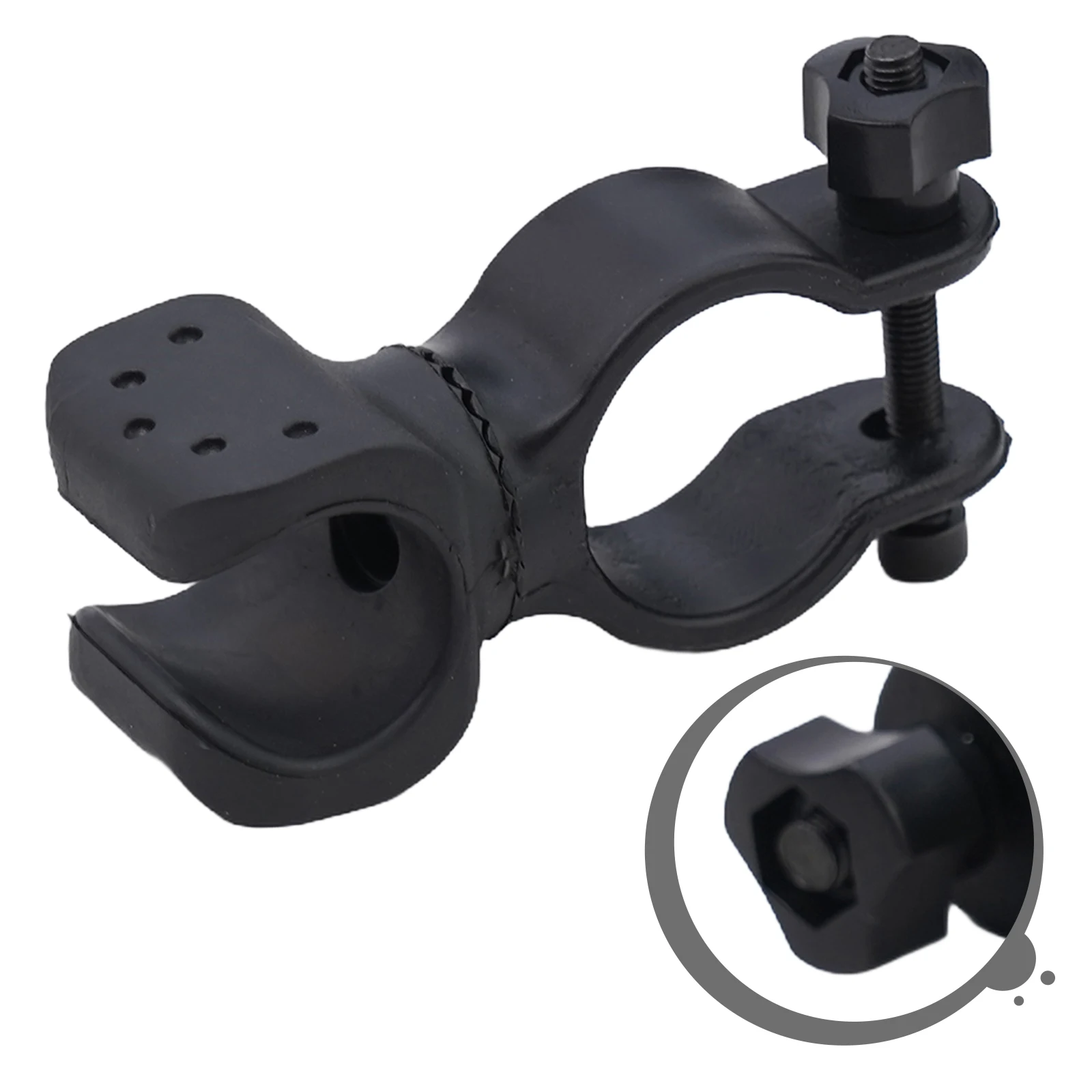 Useful Brand New Outdoor Flashlight Holder Handlebar Holder Full Control Handlebar Holder TPR+plastic 360 Rotation