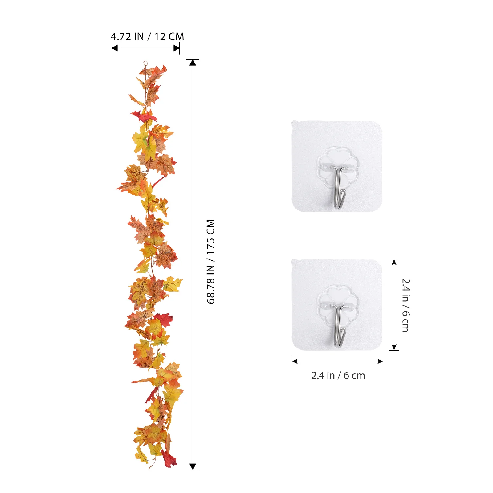 

1Pcs Artificial Maple Leaf Hanging Wreath Halloween Vine Autumn Simulation Garland for Home Hotel Shopping Mall Decor