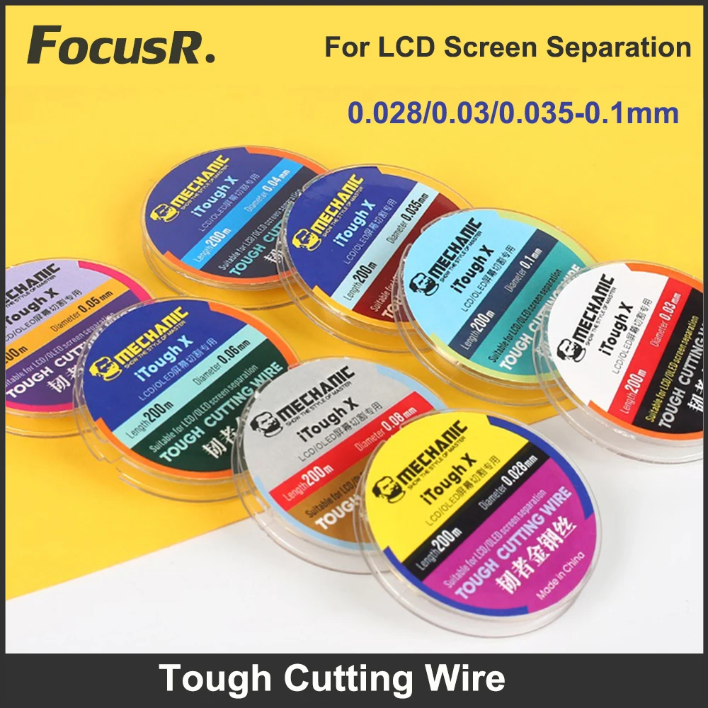 MECHANIC iTough High Hardness Special Steel Cutting Wire for Mobile Phone LCD OLED Screen Separation Repair Tool 0.028mm 0.035mm