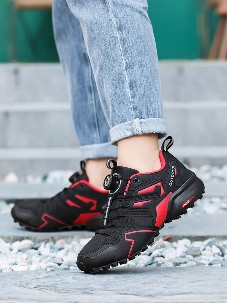 Herren Wanderschuhe Atmungsaktives Netz Herren Sneakers Leicht Outdoor Laufen Sport Bike Lock Schuhe Herren Camping Wandern – Detail 6
