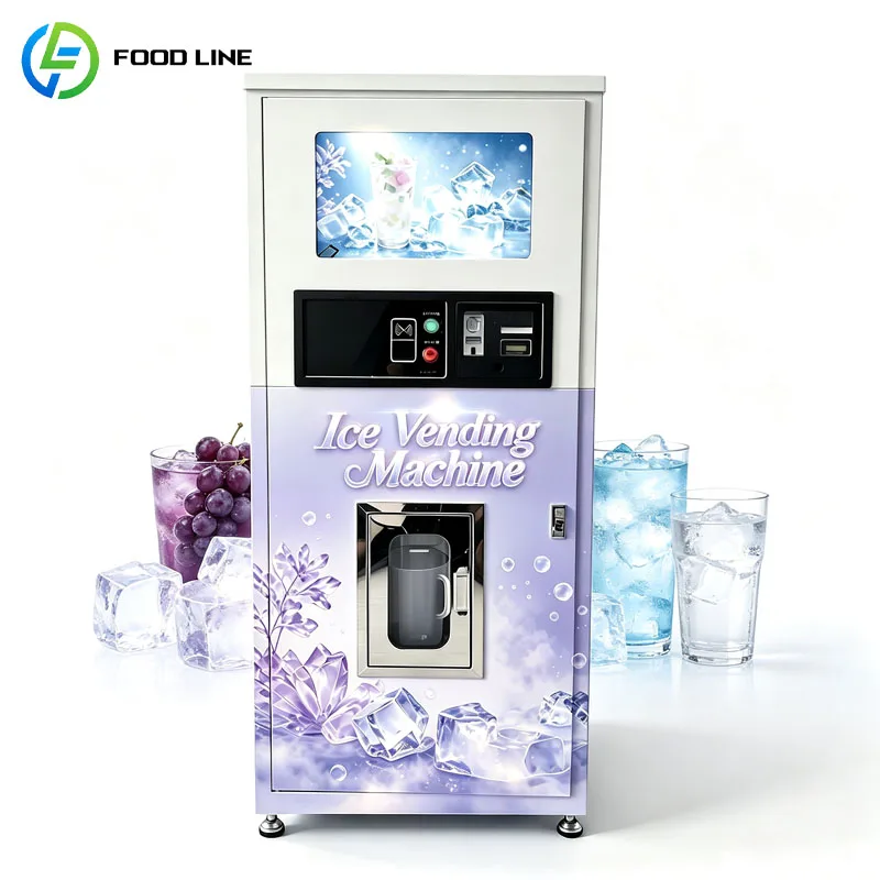 Ice Vending Kiosk Commercial Ice Vending Machine 24/7 Unmanned Self Service Equipment Customized