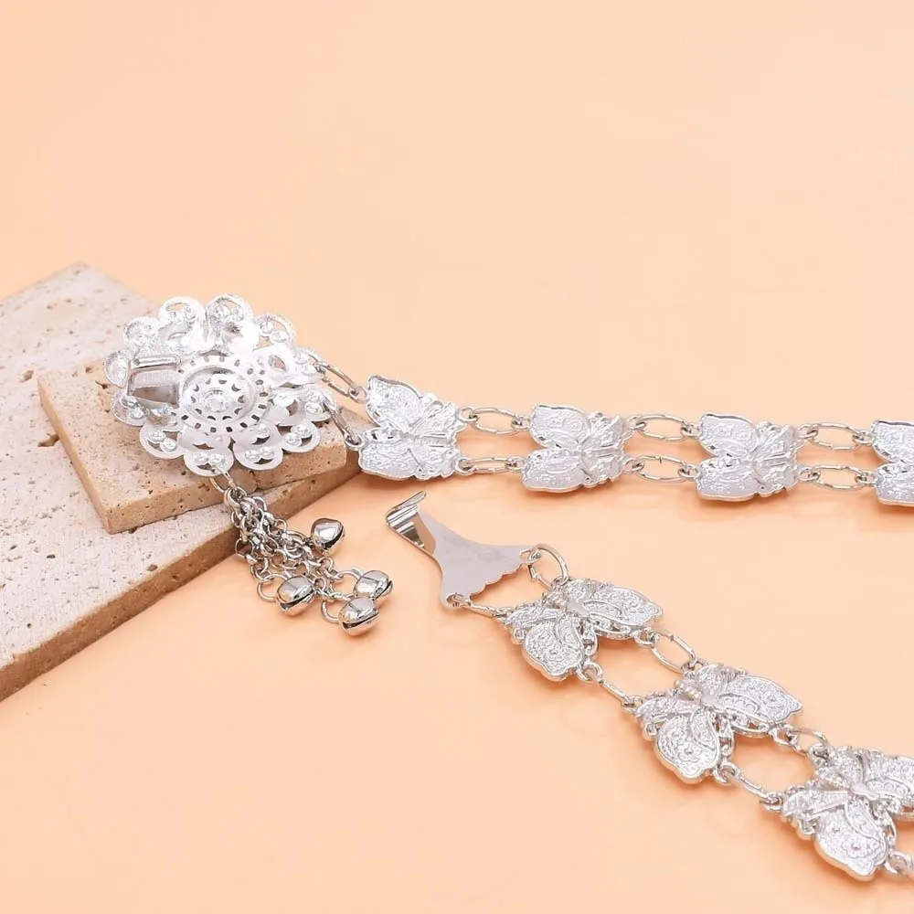Retro Tassel Thai Style Waistband Adjustable Butterfly Dai Ethnic Style Belt Handmade Metal Golden Waist Chain Dress Ornament