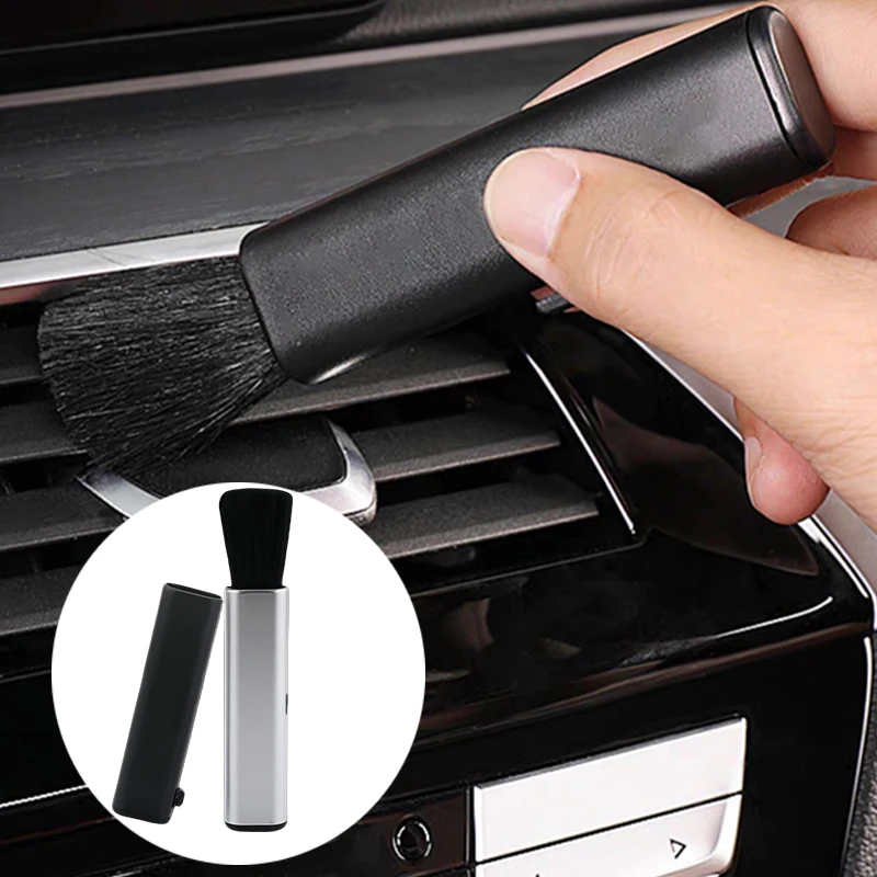 

Retractable Car Air Vent Cleaning Brush Dashboard Computer Keyboard Cleaning Soft Bristle Car Cleaning Maintenance Tool Gadgets