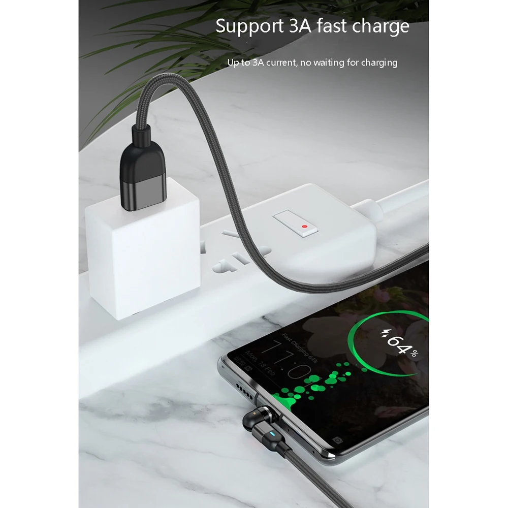 #73K Consumer Electronics,Magnetic Charging Micro-USB Cable for iPhone 12 Mobile Phone (Black)