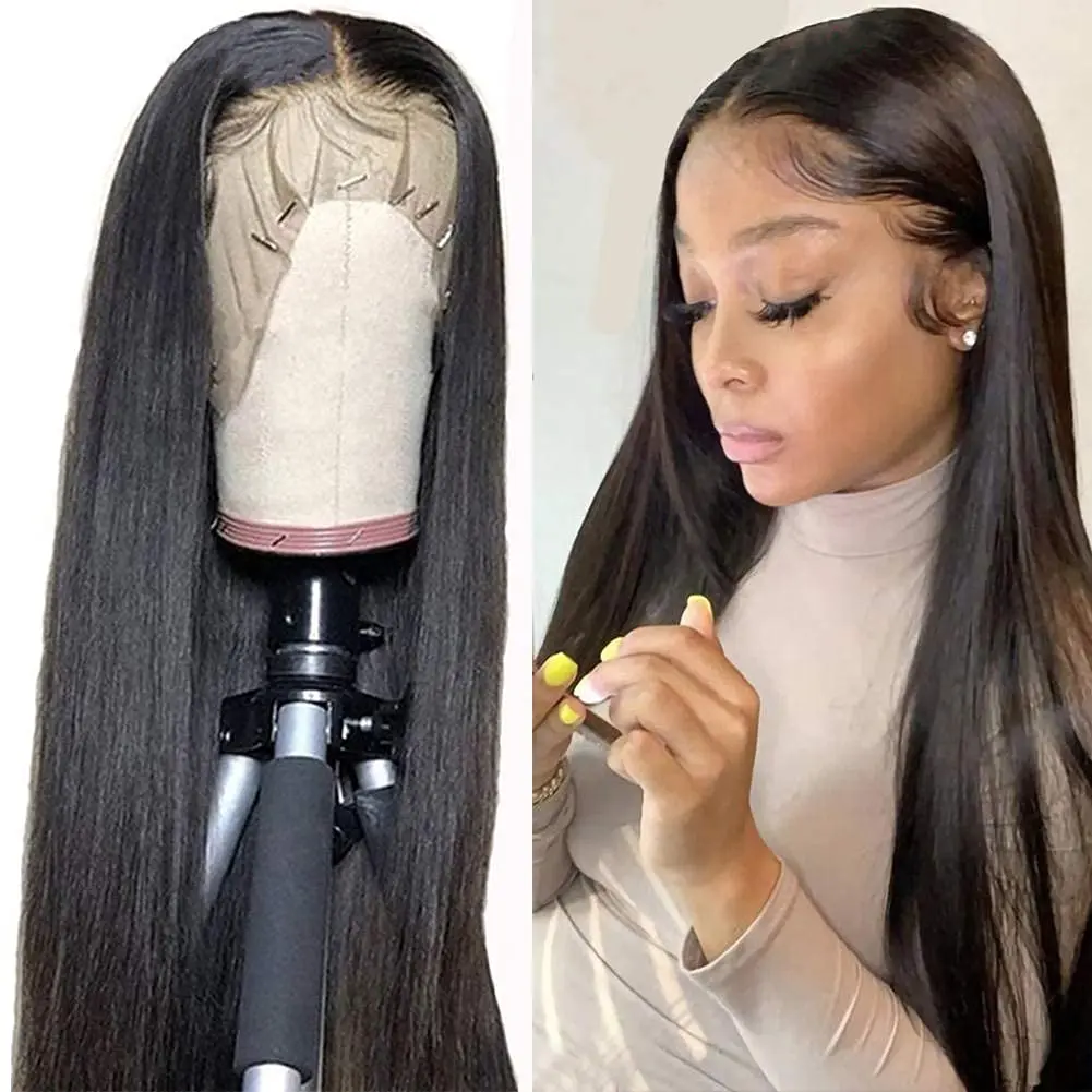 Bone Straight Lace Front Wigs Human Hair HD Lace Frontal Wig 13x4 Lace Frontal Human Hair Wig Pre Plucked Bleached Knots Wigs