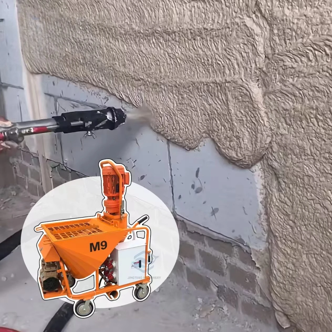 

Машина для гипсовой штукатурки раствора M9, распылительная машина для большой транспортировки диаметром трубы для строительства стен