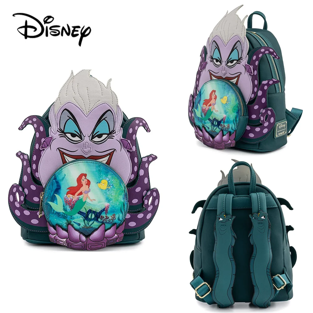 Loungefly Disney Backpack Snow White Shoulders Knapsack Large-Capacity Leisure Bag Schoolbags Children Girl Christmas Gifts