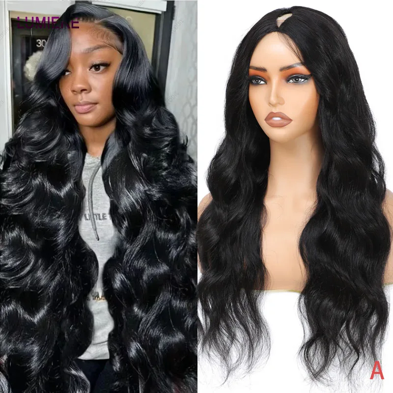 U V جزء البورمية مجعد الجسم موجة غلويليس الباروكات شعر الإنسان 250% ترقية الخامس جزء شعر مستعار مع الرباط لا ترك غلويليس V الشكل