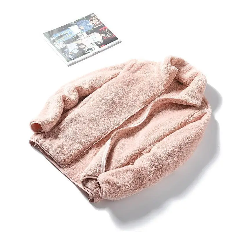 European and American Style Unisex Fleece Jacket, Comfortable and Casual Coat with Inner Lining for Winter 2026