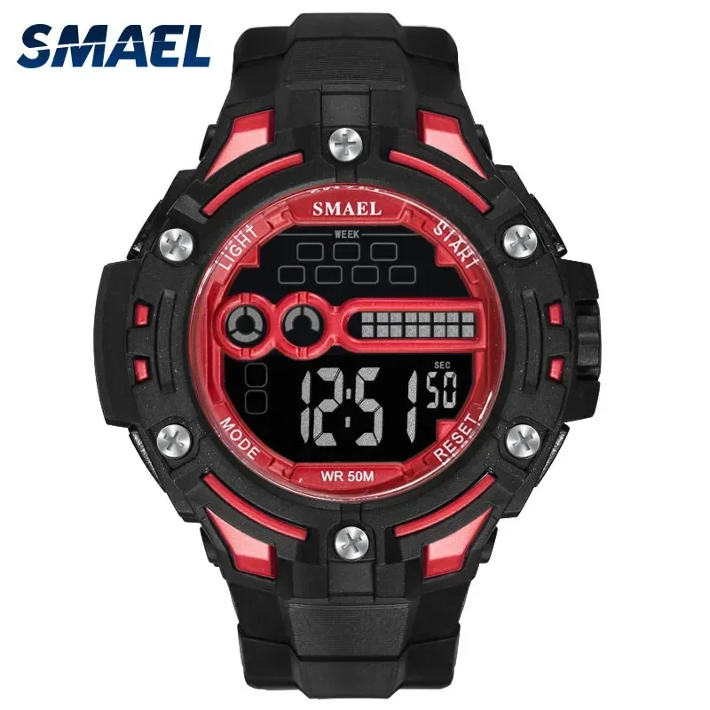 

Digital Wristwatches Waterproof SMAEL Watch Top Brand Stopwatch Montre Men Watches Digital LED 1526 Mens Military Watches Sports