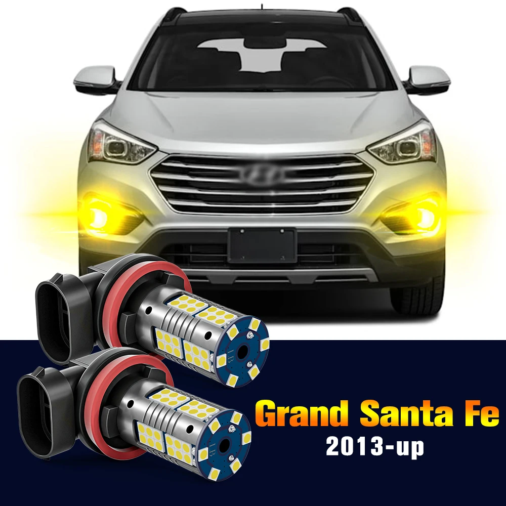 

2pcs LED Fog Light Bulb Lamp For Hyundai Grand Santa Fe 2013 2014 2015 Accessories