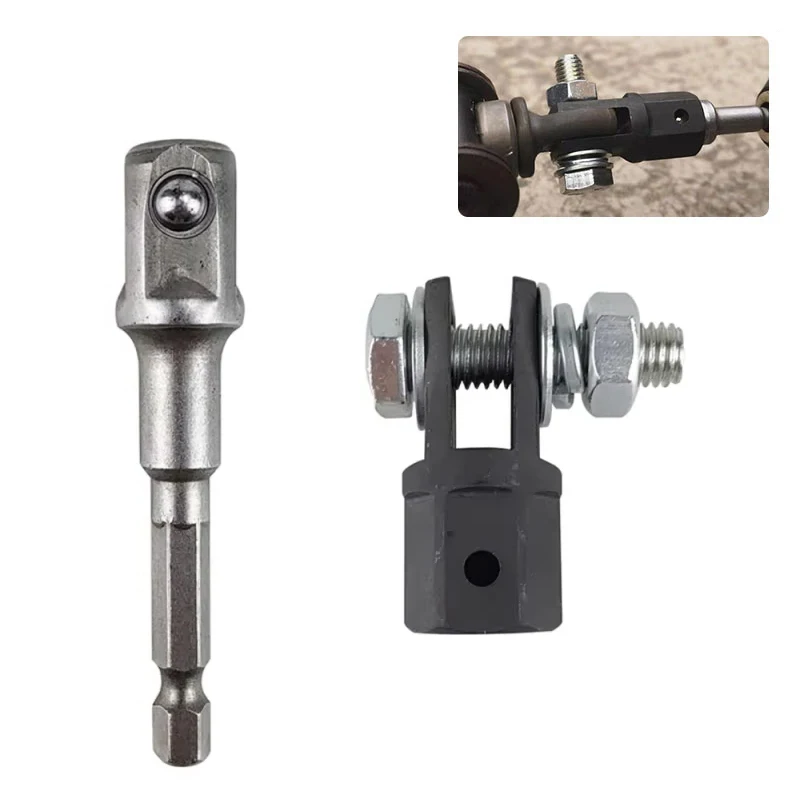 1/2 Inch Scissor Jacks Adaptor Drive Impact Wrench Adapter Tool Jack Shear Chrome Vanadium Steel Adapter Steel Ball Joint Rod