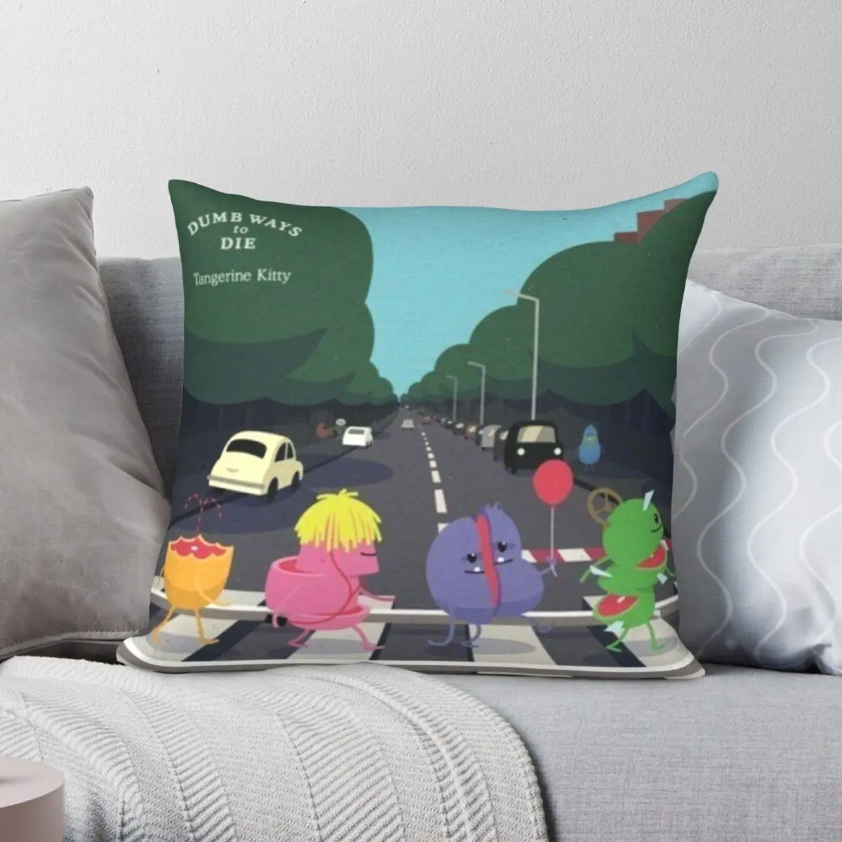 Dumb Ways To Die Square Pillowcase Polyester Linen Velvet Creative Zip Decor Pillow Case Sofa Seater Cushion Cover