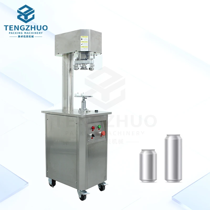 CE Certification High-Accuracy Intelligent Semi-automatic Capping Can Sealing Machine For Bottle Can Sealer