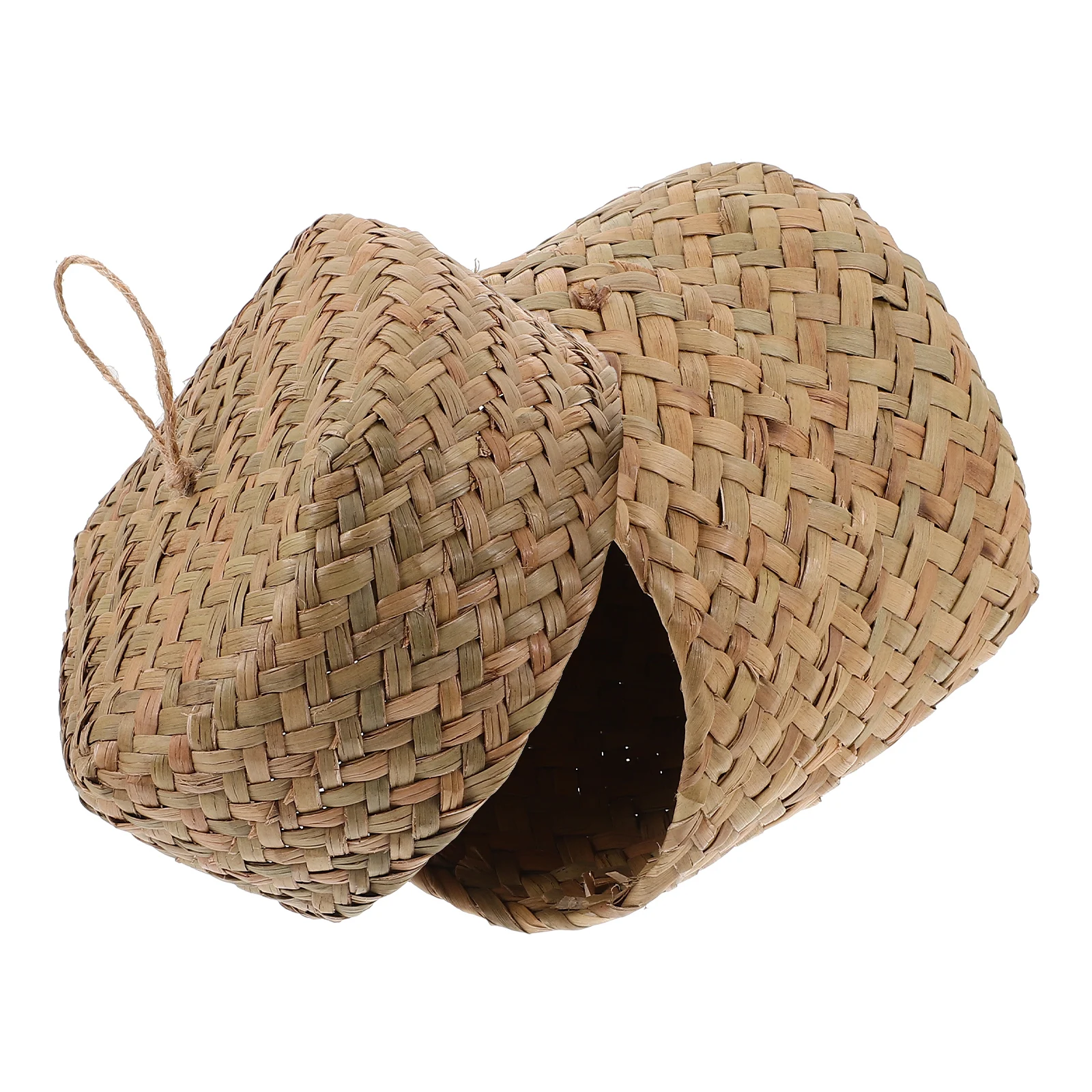 

Straw Woven Mini Gift Box Seagrass Basket Light Brown Decorative Candy Holder Braided Storage Planting Functional Use Household