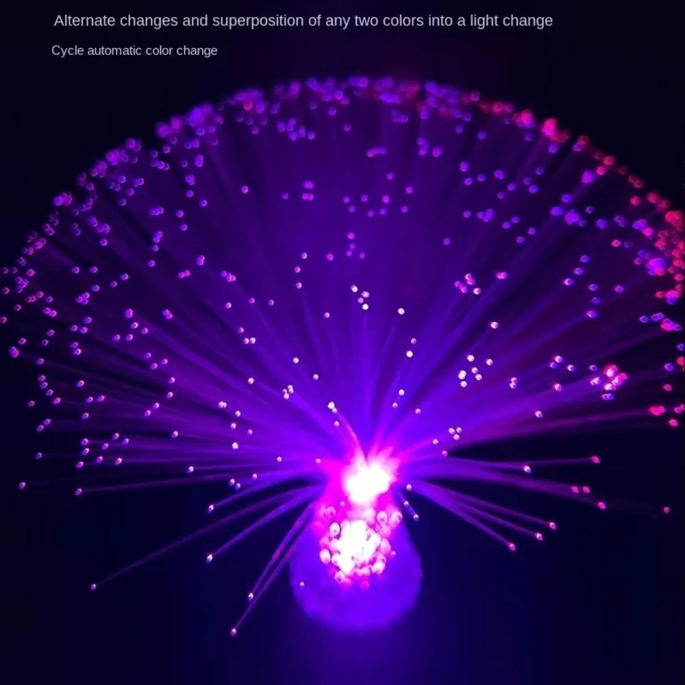 

New Multicolor Fiber Optic Lamp Transparent base Starry Sky LED Luminous Night Light Color-Changing Holiday Decoration