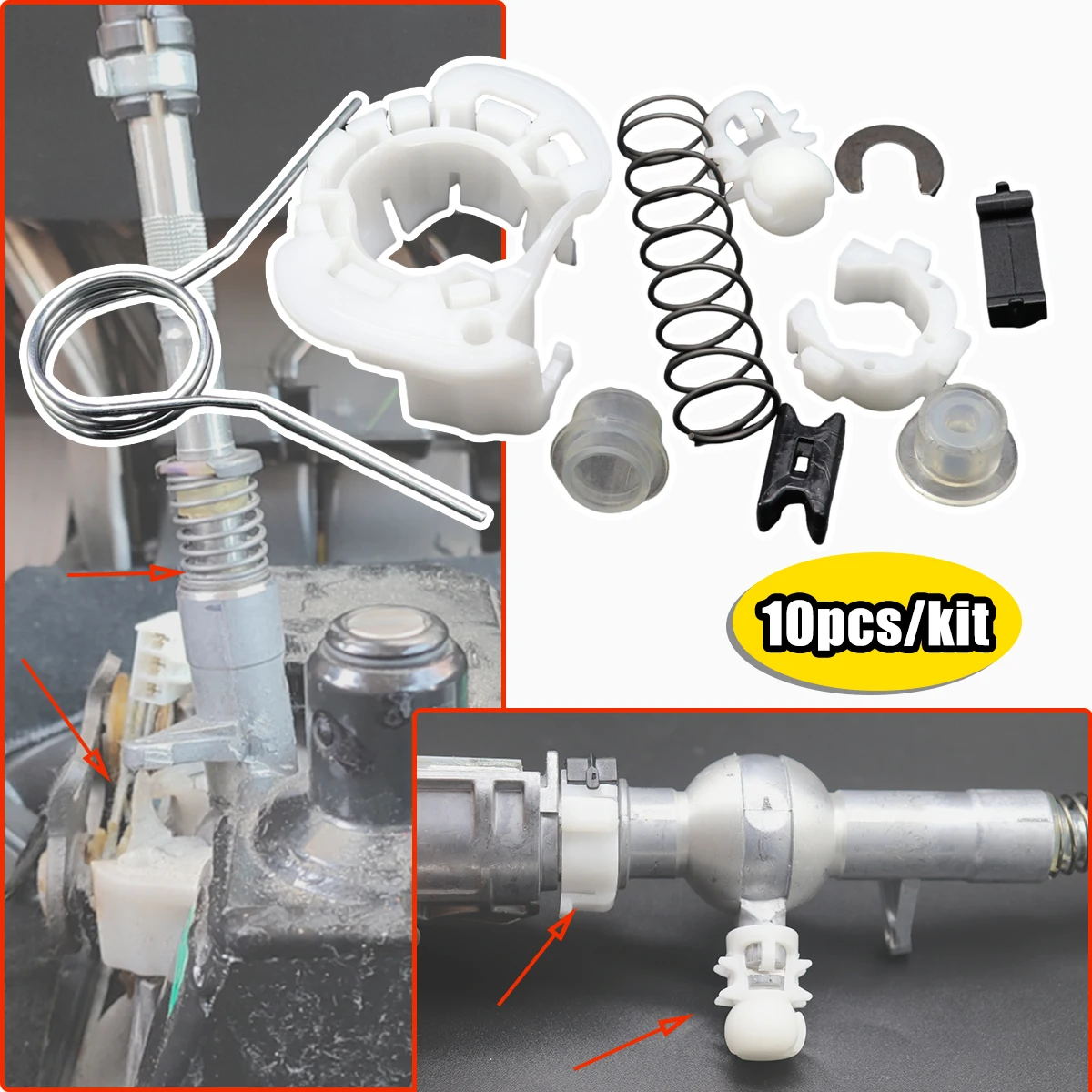 

Upgrade 10pc Gear Shifter Selector Lever Shaft Spring Bushing for VW Beetle 5C CC B7 EOS 1F Repair Kit Car Spare Parts Manual