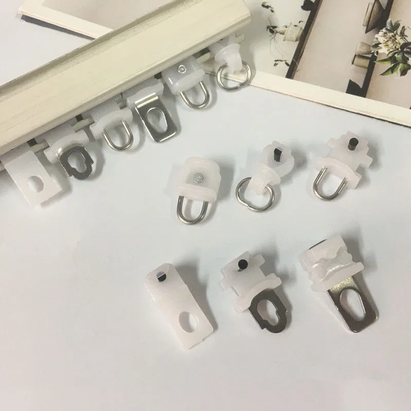 10pcs Curtain Track Pulley Square Rail Wheel Nano Rail Suspension Wheel Roller Steel Sheet Steel Wire Wheel Curtain Accessories