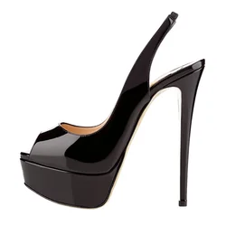 LOSLANDIFEN – sandales à talons Super hauts de 14CM pour femme, chaussures Sexy à bout ouvert, style gladiateur, robe de soirée, grande taille 42