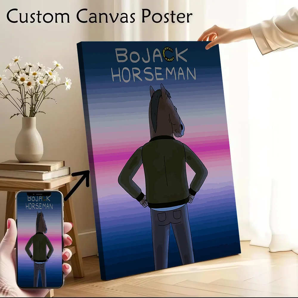 Bojack Horseman TV Show Art Printed Canvas Poster Custom Pictures Wall Art Canvas Painting for Decorative Paintings Wand Deko