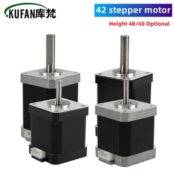 Stepper 42 Motor 48MM 60MM Height Square Motors 17HS8401 17HS8401S With Cable Black Sliver 3D Printer Parts
