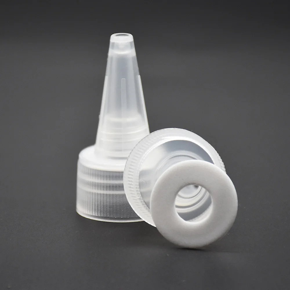 20pcs 24/410 Clear Long Nozzle Dropper Cap,Cap Twist Off 24mm Use to E Liquid Bottle ,Hair Lotions Jar，Hair Gel Water Bottle