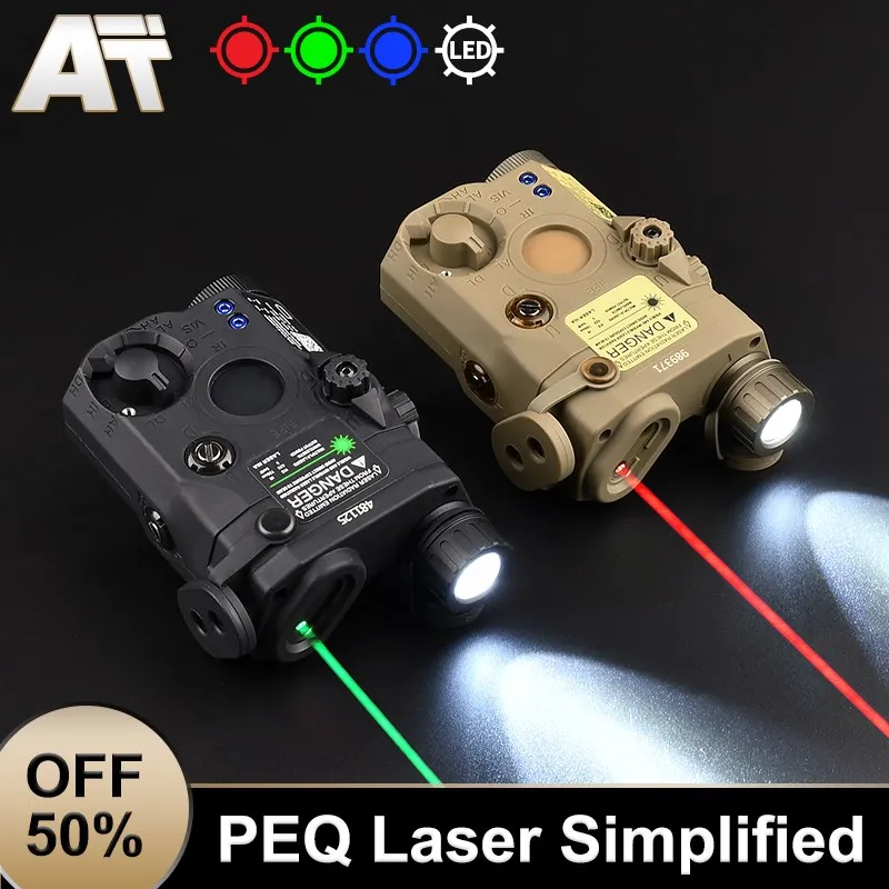 Wadsn peq 15 taktischer rot grün blau blau punkt laser für airsoft picatinny schienen waffen zubehör mit peq schalter m600 taschenlampe