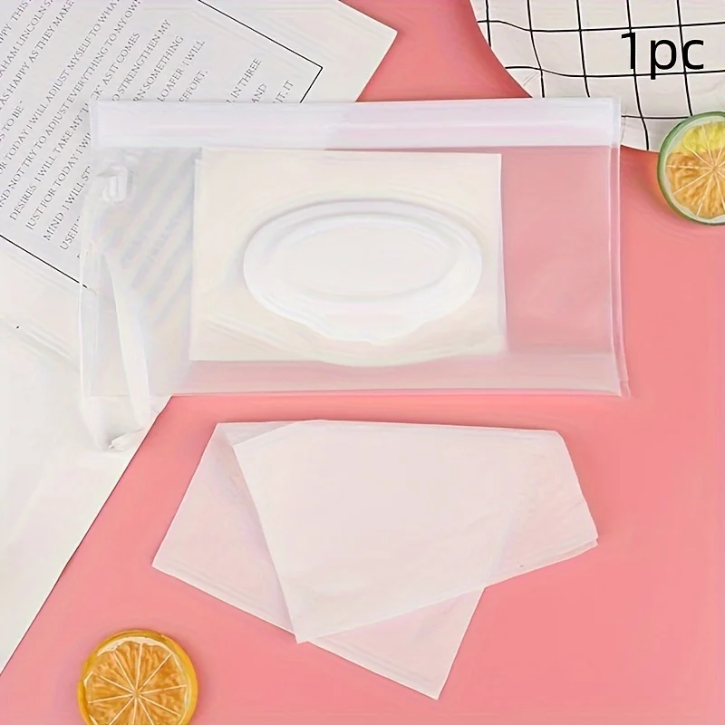 5 Stück tragbare Feuchttücher-Handtasche, Behälter für Feuchttücher, leichter Feuchttücher-Spender, transparenter Feuchttücherbeutel – Detail 8