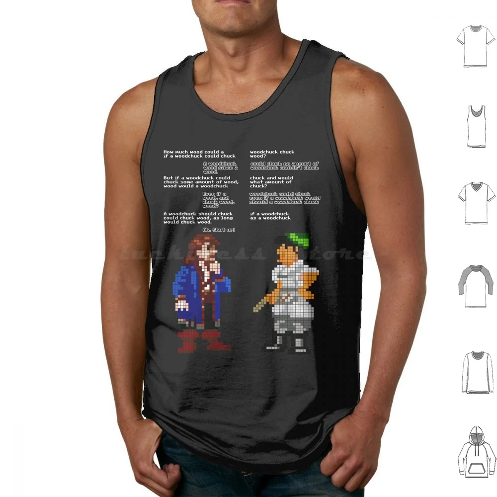 

Would Woodchuck Chuck Wood Tank Tops Vest Sleeveless Monkey Island Monkey Island Monkey Island 2 Jawbreaker Guybrush