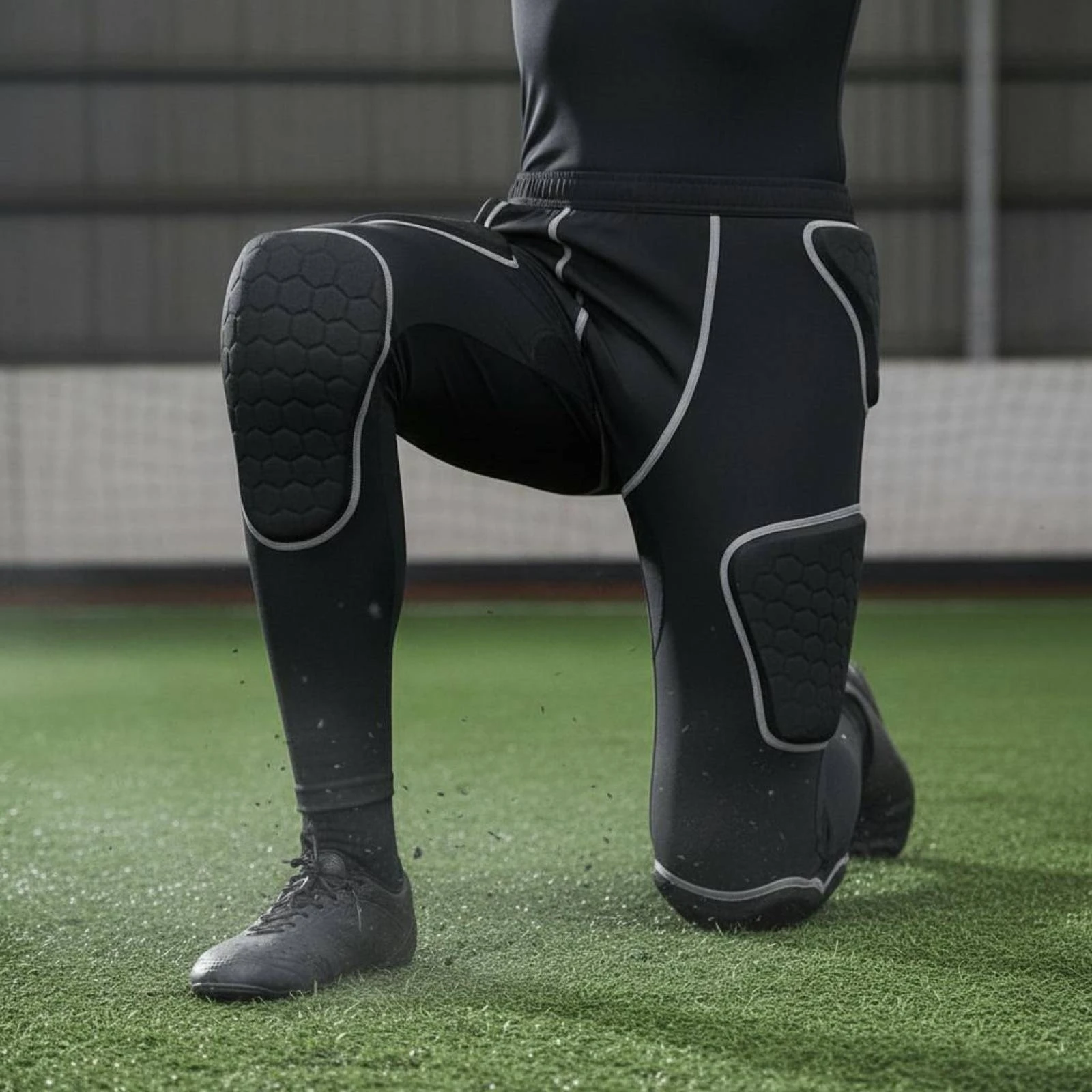 Padded Compression Pants Breathable Goalkeeper Training Pants Football Protective Leggings Lightweight Sports Gear Quick Dry
