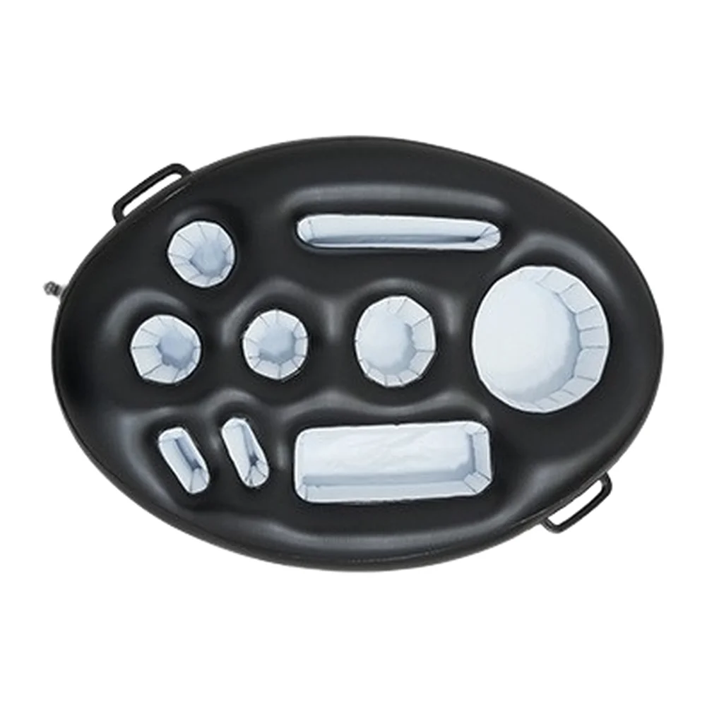 Black Inflatable Drink Holder Easy Inflation Deflation Design Thickened Inflatable Design Lightweight And Portable