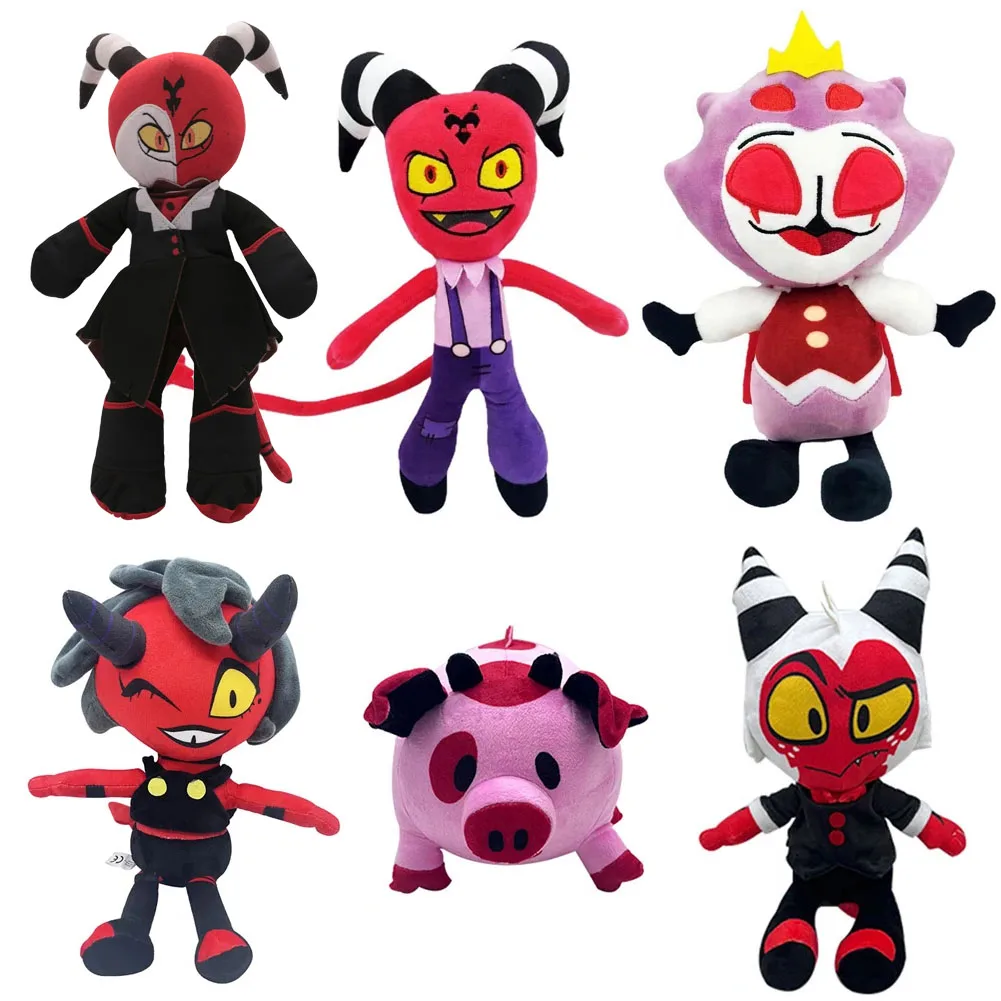 Blitzo peluches de peluche de dibujos animados para niños, Cosplay de Helluva, accesorios de fantasía de jefe, regalos de cumpleaños de Navidad, mascota suave, decoración de Halloween