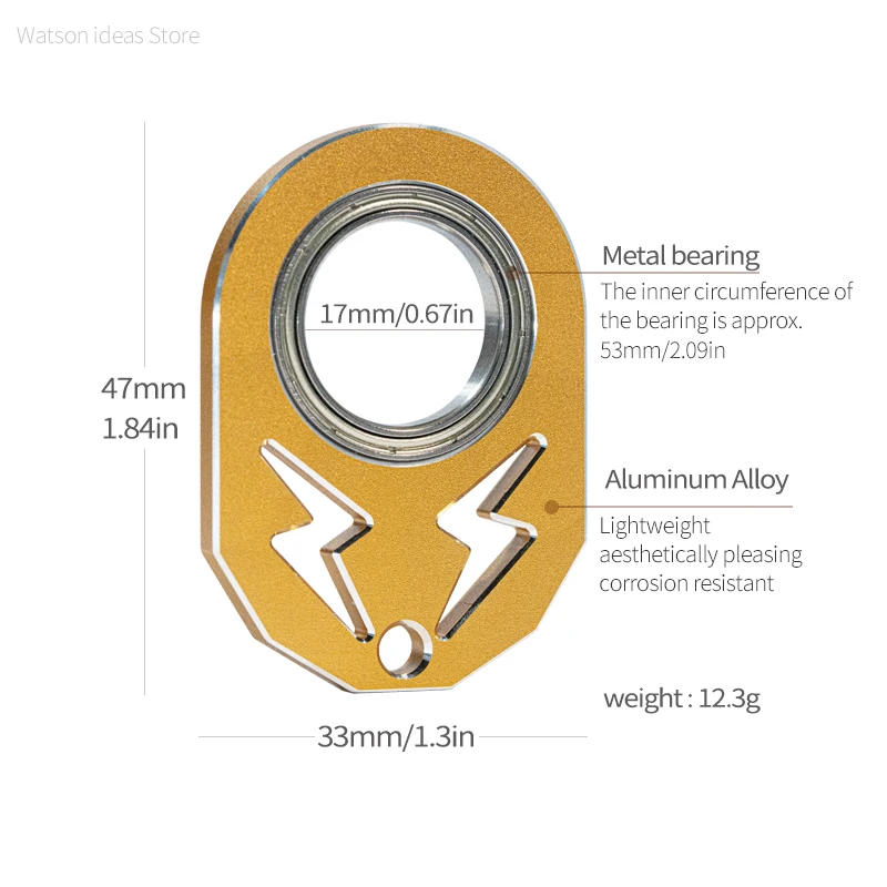 Brelok do kluczy Spinner z odprężeniem odprężający metalowy zabawki typu Fidget kręcący się brelok antystresowy na palec breloczek do kluczy odciążenie nudy prezent na przyjęcie — zdjęcie 7