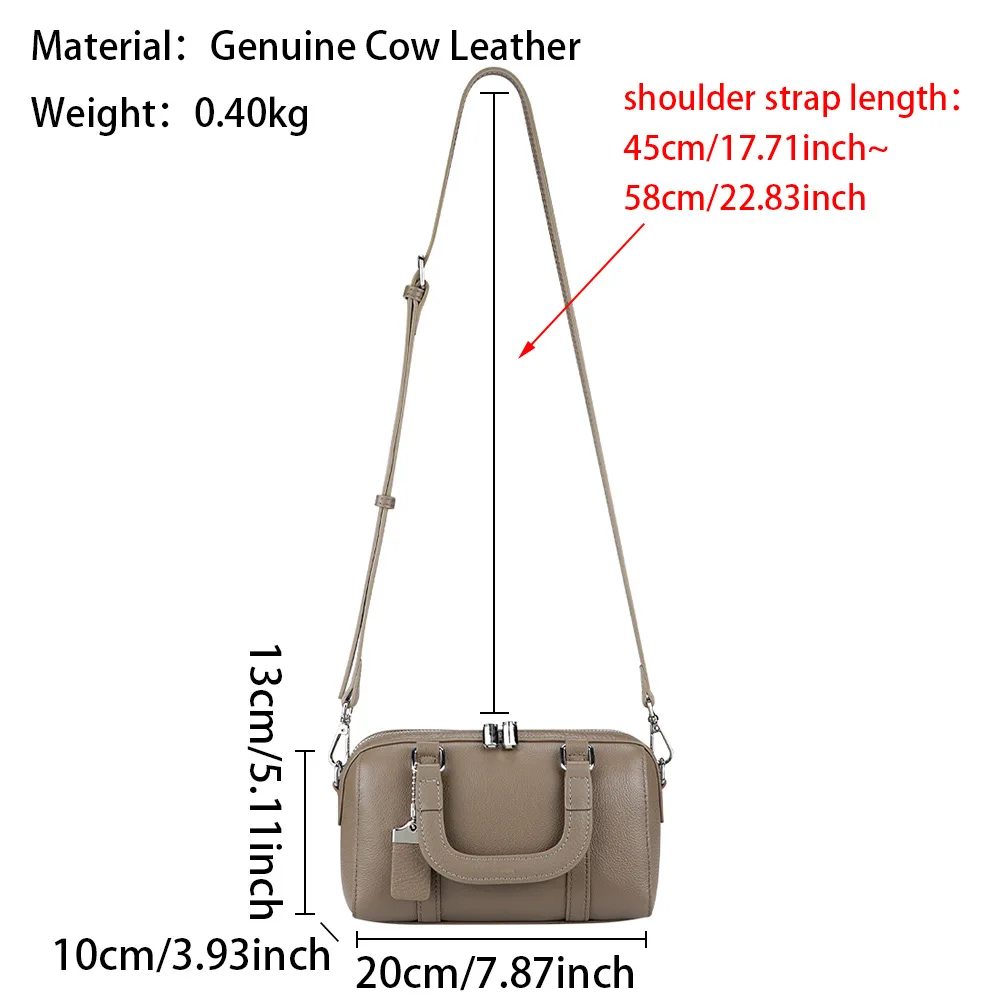 Royal Bagger Bolso retro para mujer, bolsos de hombro tipo bandolera de cuero genuino, bolso con asa superior con doble cremallera 3105